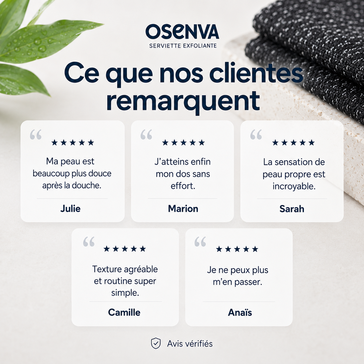 Serviette Exfoliante Corps Osenva®